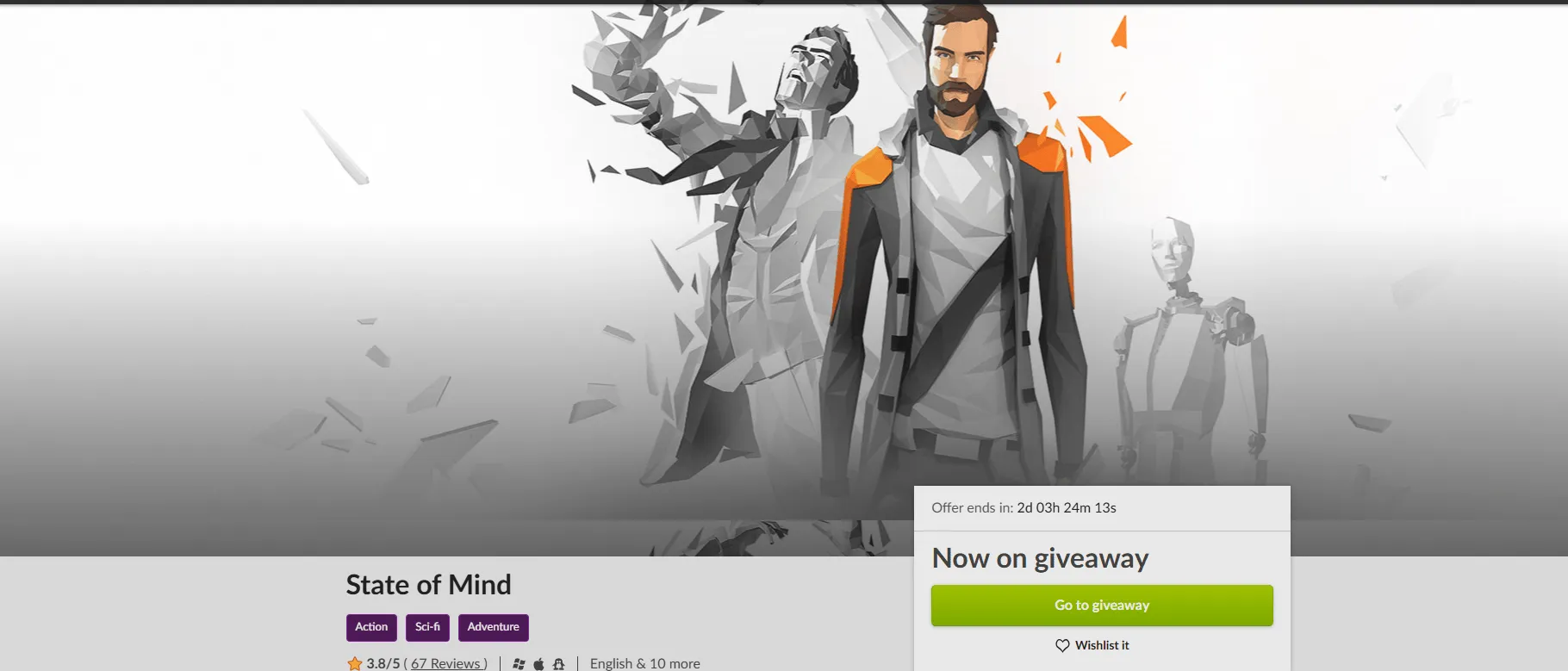 State of Mind GOG 限时免费，一款赛博朋克叙事游戏