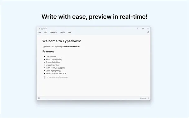 Typedown
