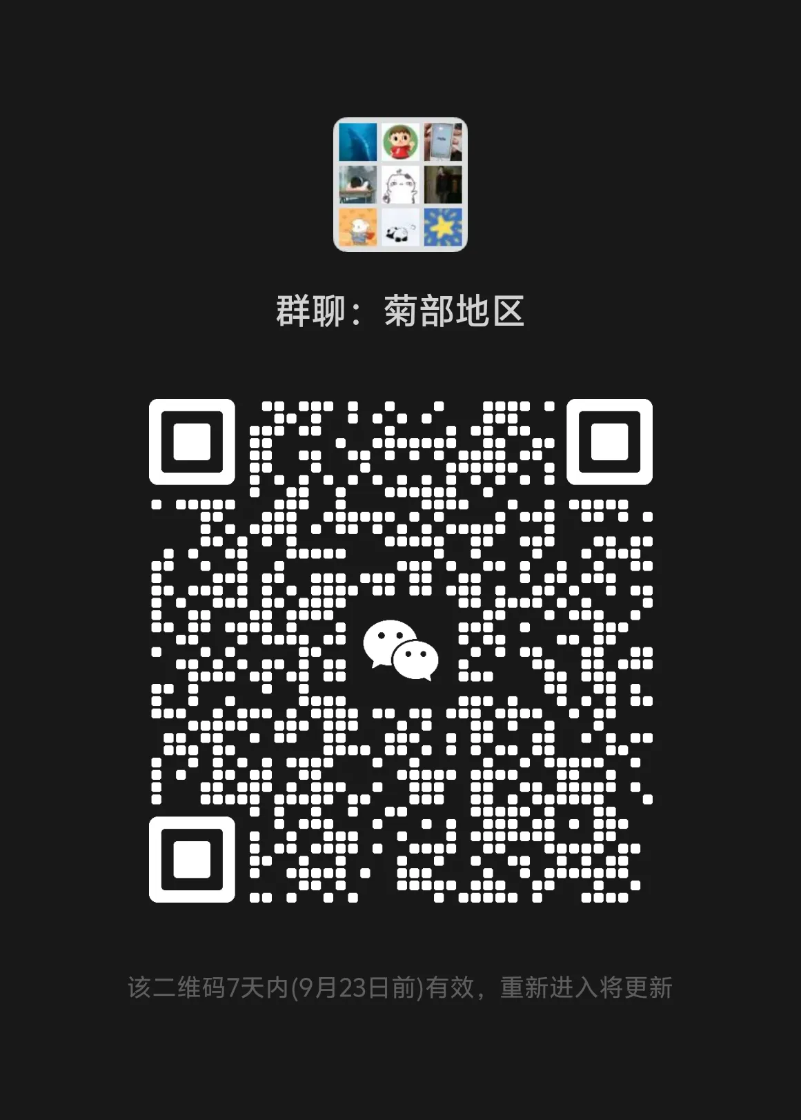 建了个读者群，叫菊部地区